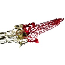 Load image into Gallery viewer, Red Gold Foil Christmas Decorations Hanging Garland Xmas Decs Choose From 7 Designs