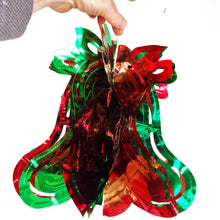 Load image into Gallery viewer, Red Green Foil Christmas Decorations Hanging Garland Xmas Decs Choose From 7 Designs