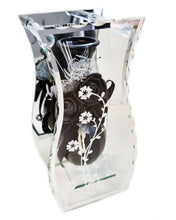 Load image into Gallery viewer, Glass Bud Vase With Striking Fancy Glam Detail In A Choice Of Cream, Black, Red Or Blue