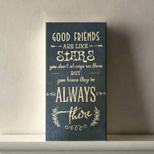 Load image into Gallery viewer, Good Friends Home Interior Sign Free Standing Or Wall Mount Stylish Gold Writing 40x20cm