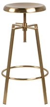 Load image into Gallery viewer, Golden Goose Designer Bar Stool With Swivel Brushed In Gold Brushed Steel