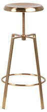 Load image into Gallery viewer, Golden Goose Designer Bar Stool With Swivel Brushed In Gold Brushed Steel