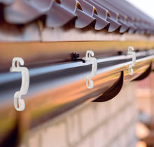 Load image into Gallery viewer, some light hooks being used outoors on guttering