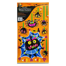 Load image into Gallery viewer, Giant Halloween Window Decal Stickers Peel Off Glitter Bright Spooky Cute Window Glass Stickers In 3 Styles