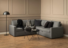 Load image into Gallery viewer, Halstow Round Coffee Table With Glass Top And Metal Base 80cm