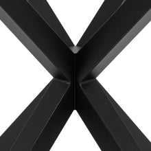 Load image into Gallery viewer, Heaven Round Dining Table Glass Large Solid Designer Black Metal Base 119cm