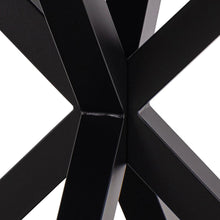 Load image into Gallery viewer, Heaven Round Dining Table 119cm Brown With Solid Black Metal Base