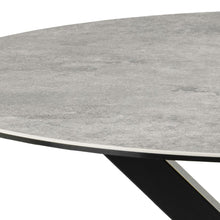 Load image into Gallery viewer, Heaven Round Dining Table 119cm Grey With Solid Metal Base