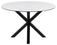Load image into Gallery viewer, Heaven Round Dining Table 119cm White With Solid Metal Base