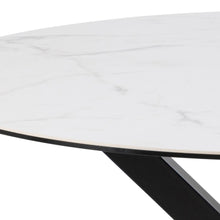 Load image into Gallery viewer, Heaven Round Dining Table 119cm White With Solid Metal Base