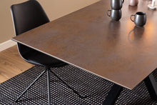 Load image into Gallery viewer, Heaven Large Rectangle Brown Ceramic Dining Table With Solid Metal Base 6/8 Seat 200 x 100 cm