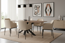Load image into Gallery viewer, Heaven Large Rectangle Brown Ceramic Dining Table With Solid Metal Base 6/8 Seat 200 x 100 cm