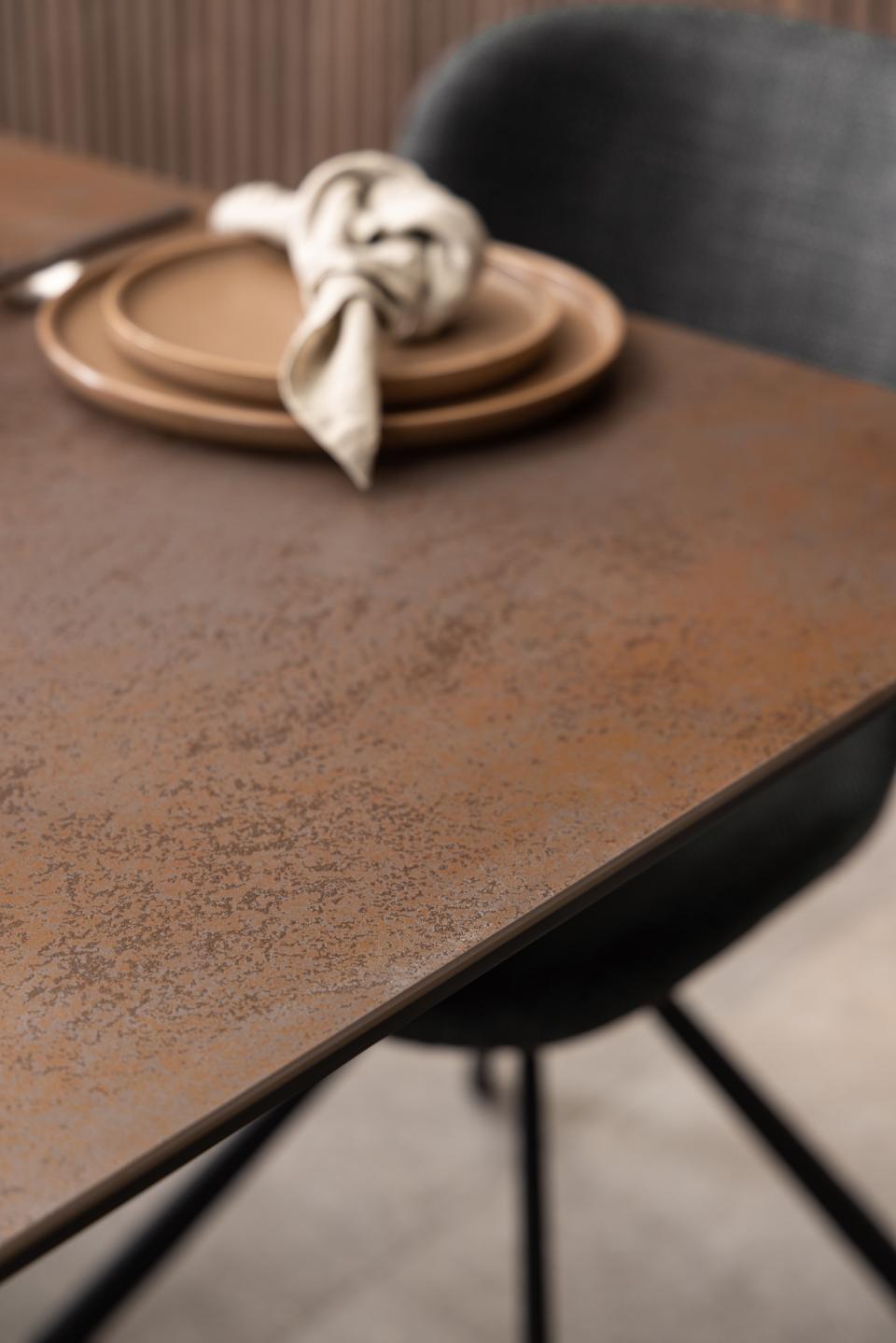 Heaven Extendable Brown Dining Table Spacious Ceramic 168/210 x 90 cm