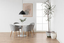 Load image into Gallery viewer, Ibiza Round White Dining Table Large Spacious 110cm Top And Solid Metal Base