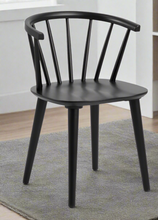 Load image into Gallery viewer, Ida Stylish Black Dining Chair, Set Of 2 Curved Spoked Designer Chairs