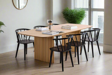 Load image into Gallery viewer, Ida Stylish Black Dining Chair, Set Of 2 Curved Spoked Designer Chairs