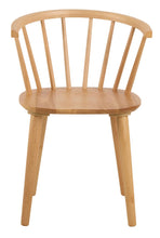 Load image into Gallery viewer, Ida Stylish Oak Dining Chair, Set Of 2 Curved Spoked Designer Chairs