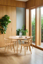 Load image into Gallery viewer, Ida Stylish Oak Dining Chair, Set Of 2 Curved Spoked Designer Chairs