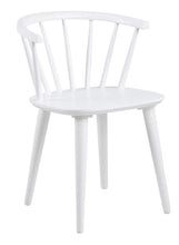 Load image into Gallery viewer, Ida Stylish White Dining Chair, Set Of 2 Curved Spoked Designer Chairs