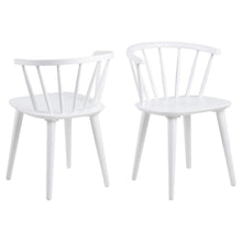 Load image into Gallery viewer, Ida Stylish White Dining Chair, Set Of 2 Curved Spoked Designer Chairs
