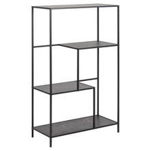 Load image into Gallery viewer, Infinity Bookcase Shelving Unit In Black With 3 Shelves 72x32x114 cm
