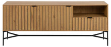 Load image into Gallery viewer, Jaipur Lamella Buffet Sideboard In Oak With 2 Doors And Shelves 180x40x70 cm