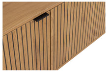 Load image into Gallery viewer, Jaipur Lamella Buffet Sideboard In Oak With 2 Doors And Shelves 180x40x70 cm