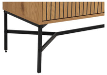 Load image into Gallery viewer, Jaipur Lamella Buffet Sideboard In Oak With 2 Doors And Shelves 180x40x70 cm