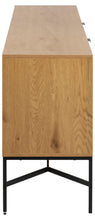 Load image into Gallery viewer, Jaipur Lamella Buffet Sideboard In Oak With 2 Doors And Shelves 180x40x70 cm