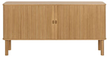 Load image into Gallery viewer, Langley Lamella Buffet Sideboard In Oak With 2 Sliding Doors And Shelves 160x40x80 cm