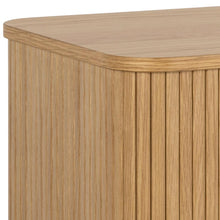 Load image into Gallery viewer, Langley Lamella Buffet Sideboard In Oak With 2 Sliding Doors And Shelves 160x40x80 cm
