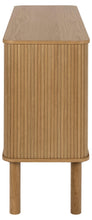 Load image into Gallery viewer, Langley Lamella Buffet Sideboard In Oak With 2 Sliding Doors And Shelves 160x40x80 cm