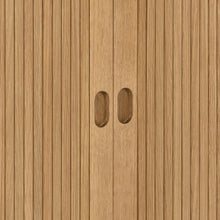 Load image into Gallery viewer, Langley Lamella Buffet Sideboard In Oak With 2 Sliding Doors And Shelves 160x40x80 cm