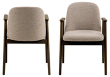 Load image into Gallery viewer, Luxury Leo Beige Upholstered Fabric Dining Chair With Solid Metal Base, Set of 2 Dining Chairs