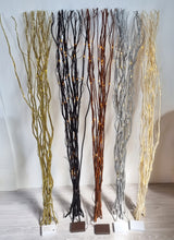 Load image into Gallery viewer, Light Up Willow Twigs Bunch, 80 LED Battery Operated 1.2M Branches 120cm tall in Cream, Black Brown, Silver Or Gold