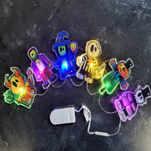 Load image into Gallery viewer, Halloween Icons Light Up Gel Window Stickers Decoration Spooky and Cute Party Glass Decals