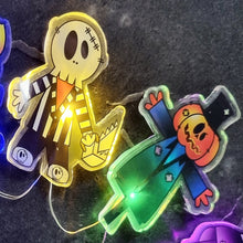 Load image into Gallery viewer, Halloween Icons Light Up Gel Window Stickers Decoration Spooky and Cute Party Glass Decals