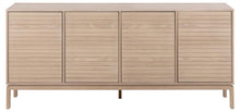 Load image into Gallery viewer, Linley Lamella Buffet Sideboard In White Oak With 4 Doors And Shelves 180x40x80 cm