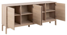 Load image into Gallery viewer, Linley Lamella Buffet Sideboard In White Oak With 4 Doors And Shelves 180x40x80 cm