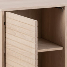 Load image into Gallery viewer, Linley Lamella Buffet Sideboard In White Oak With 4 Doors And Shelves 180x40x80 cm