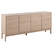Load image into Gallery viewer, Linley Lamella Buffet Sideboard In White Oak With 4 Doors And Shelves 180x40x80 cm