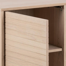 Load image into Gallery viewer, Linley Lamella Buffet Sideboard In Oak With 3 Doors And Shelves 135x40x80 cm
