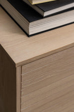 Load image into Gallery viewer, Linley Lamella Buffet Sideboard In Oak With 3 Doors And Shelves 135x40x80 cm