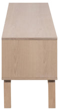 Load image into Gallery viewer, Linley TV Media Unit In White Oak With Lamella Front 140x40x50cm