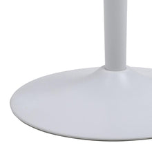 Load image into Gallery viewer, Malta Large Round Bar Table In White Ceramic With Steel Base 80cm Diameter
