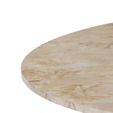 Load image into Gallery viewer, Malta Round Brown Ceramic Designer Dining Table Grey Metal Base