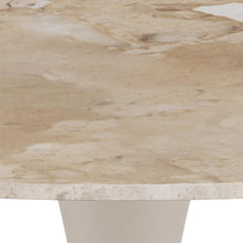 Load image into Gallery viewer, Malta Round Brown Ceramic Designer Dining Table Grey Metal Base