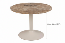 Load image into Gallery viewer, Malta Round Coffee Table With Brown Marble Effect Ceramic Top 60cm