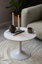 Load image into Gallery viewer, Malta Round Coffee Table With White Ceramic Top 60cm