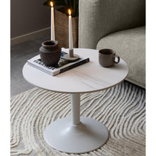Load image into Gallery viewer, Malta Round Coffee Table With White Ceramic Top 60cm